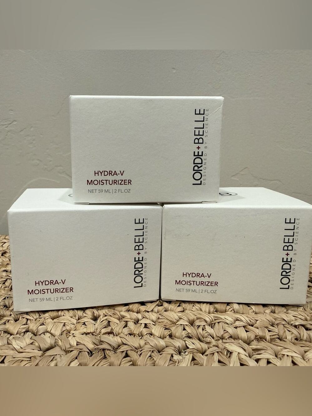 NEW Lorde + Belle Hydra-V Moisturizer Set of 3 2oz Anti Aging Face Cream